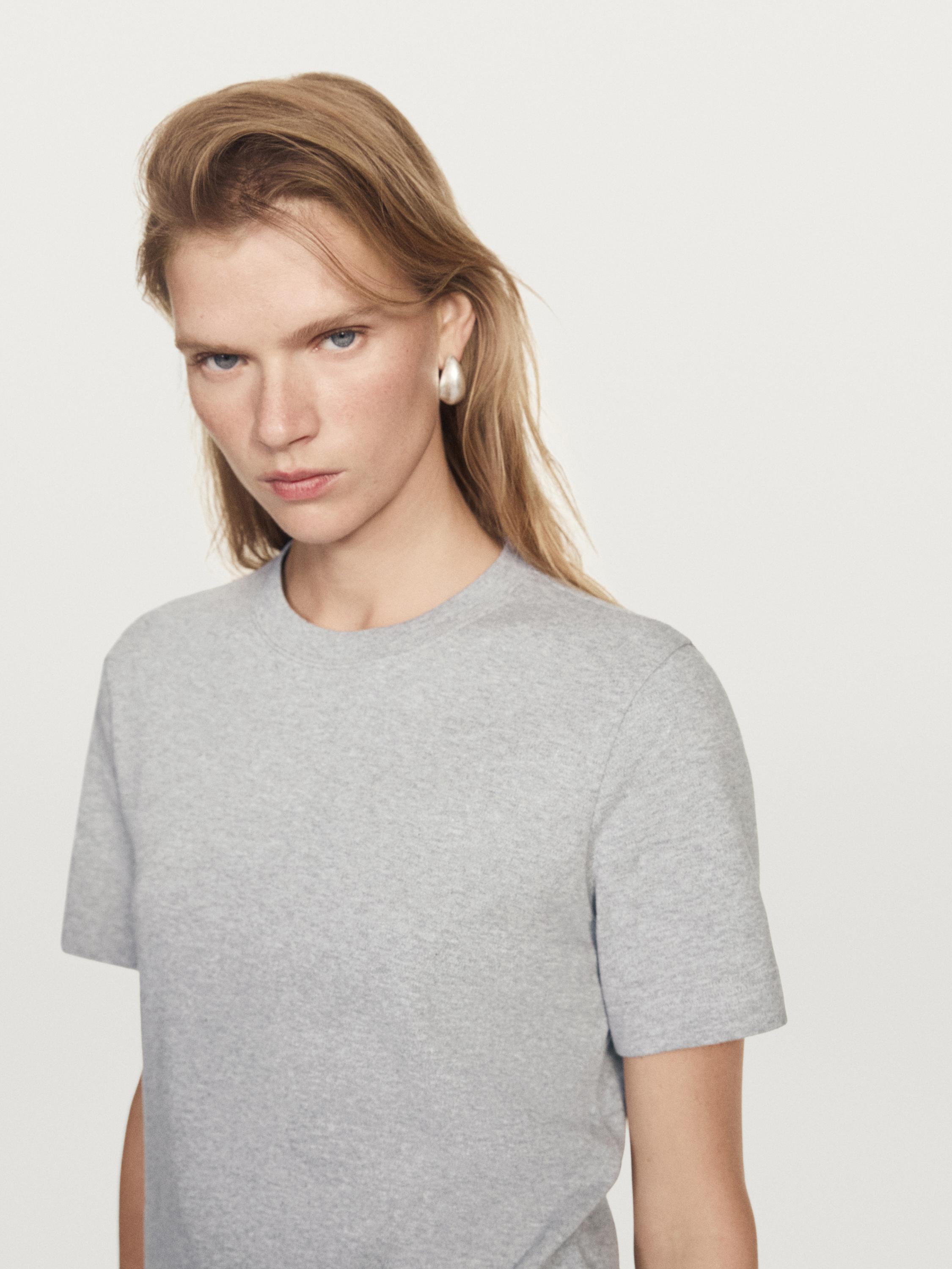 T-shirt à col rond 100 % coton interlock